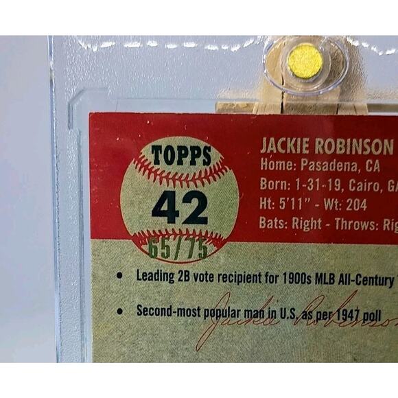 Jackie Robinson #42 Topps Chrome Rose Gold Refractor SSP 65/75 Topps 2022 - Picture 7 of 7